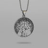 Pendentif argent 925 rond arbre de vie medaillon celtique