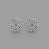 Boucles d'oreilles clous rouage argent