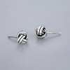 Boucles d'oreilles homme clou argent noeud celtique marin