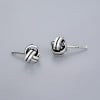 Boucles d'oreilles homme clou argent noeud celtique marin