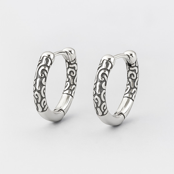 Pendientes celtas de plata para hombre y mujer, aros criollos