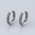 Boucles d'oreille argent Bali homme femme creoles hoop