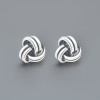 Boucles d'oreilles homme clou argent noeud celtique marin