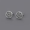 Boucles d'oreilles clous argent pentacles punk star homme femme