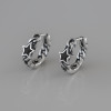 Boucles d'oreille argent tresse pentacle homme femme creoles punk star