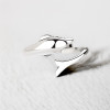 Bague ouverte argent goutte eau polie (Dupliqué)