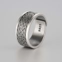 Men's Celtic Noeud Pattern Open Signet Ring