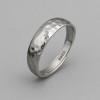 Bague argent ouverte ajustable martele