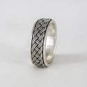 Silver ring rotating Celtic anti-stress ring