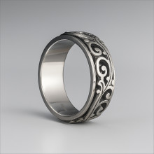 Anello da uomo in argento antistress rotante motivo celtico