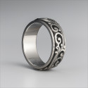 Men's Sterling Silver Celtic Knot Spinner Band Ring