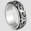 Bague anneau argent homme anti stresse tournant motif celtique