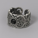 Bague argent chevaliere homme onyx noir motif celtique