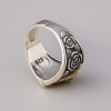 Bague argent chevaliere homme tete de mort pentacle