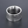 Bague homme anneau acier motif celtique