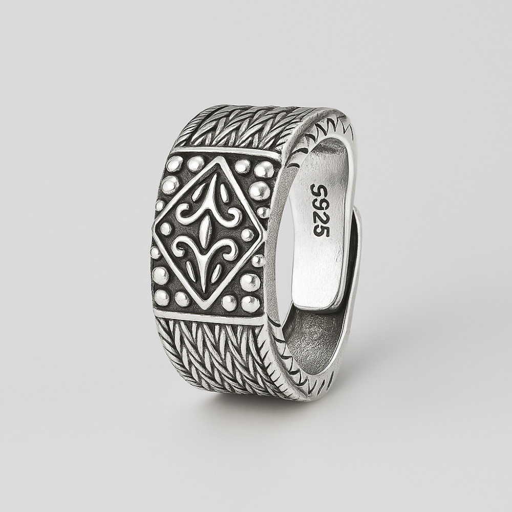 Bague argent ouverte celtique