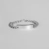 M Bracelet personnalise noir gourmette acier homme personnalisable