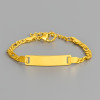 Bracelet personnalise enfant gourmette acier chaine gravure personnaliser