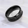 Bague personnalisee alliance anneau Tungstene noir