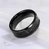 Bague personnalisee alliance anneau Tungstene noir