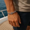 Bracelet homme chaine acier gouvernail