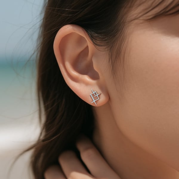 Boucles d'oreilles clous argent étoile