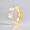 Blanc Bague Titane Alliance 6mm Brossée Rainurée Personnalisable