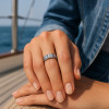 Blanc Bague Titane Alliance 6mm Brossée Rainurée Personnalisable