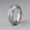 6mm Bague mariage personnalisee alliance dome tungstene fibre blanche