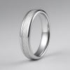 4mm Bague mariage personnalisee alliance dome tungstene fibre blanche