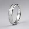 6mm Bague mariage personnalisee alliance dome tungstene fibre blanche
