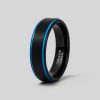 Bague mariage personnalisable tungstene brosse noir