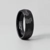 N Bague mariage homme tungstene martelee personnalisable