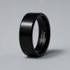 Personalized Wedding Band Flat Tungsten Ring Polished Mirror