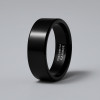 Anello Personalizzato Fede Nuziale Piatta Tungsteno Lucidato a Specchio