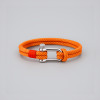Noir Bracelet corde fermoir manille marin acier