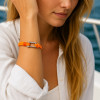 Bracelet corde fermoir manille marin acier