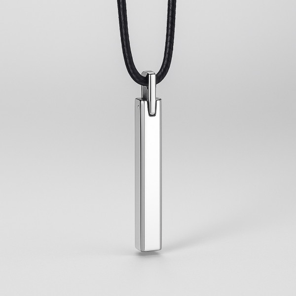 Colgante de barra de tungsteno personalizado para hombre con acabado pulido espejo