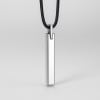 M Pendentif personnalise homme tungstene barre finition polie miroir