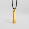 Colgante de barra de tungsteno personalizado para hombre con acabado pulido espejo