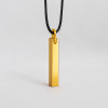 D Pendentif personnalise homme tungstene barre finition polie miroir