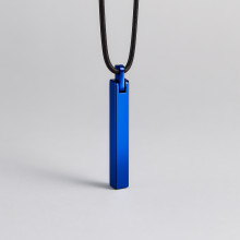 Pendentif personnalise homme tungstene barre finition polie miroir
