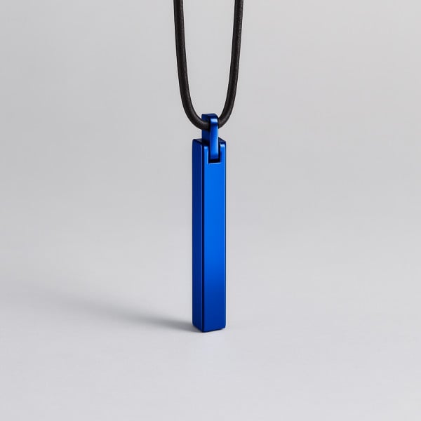 Men's Polished Bar Tungsten custom engraving Pendant