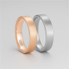 Bague mariage personnalisee alliance tungstene brossee or rose
