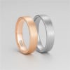 Bague mariage personnalisee alliance tungstene brossee or rose