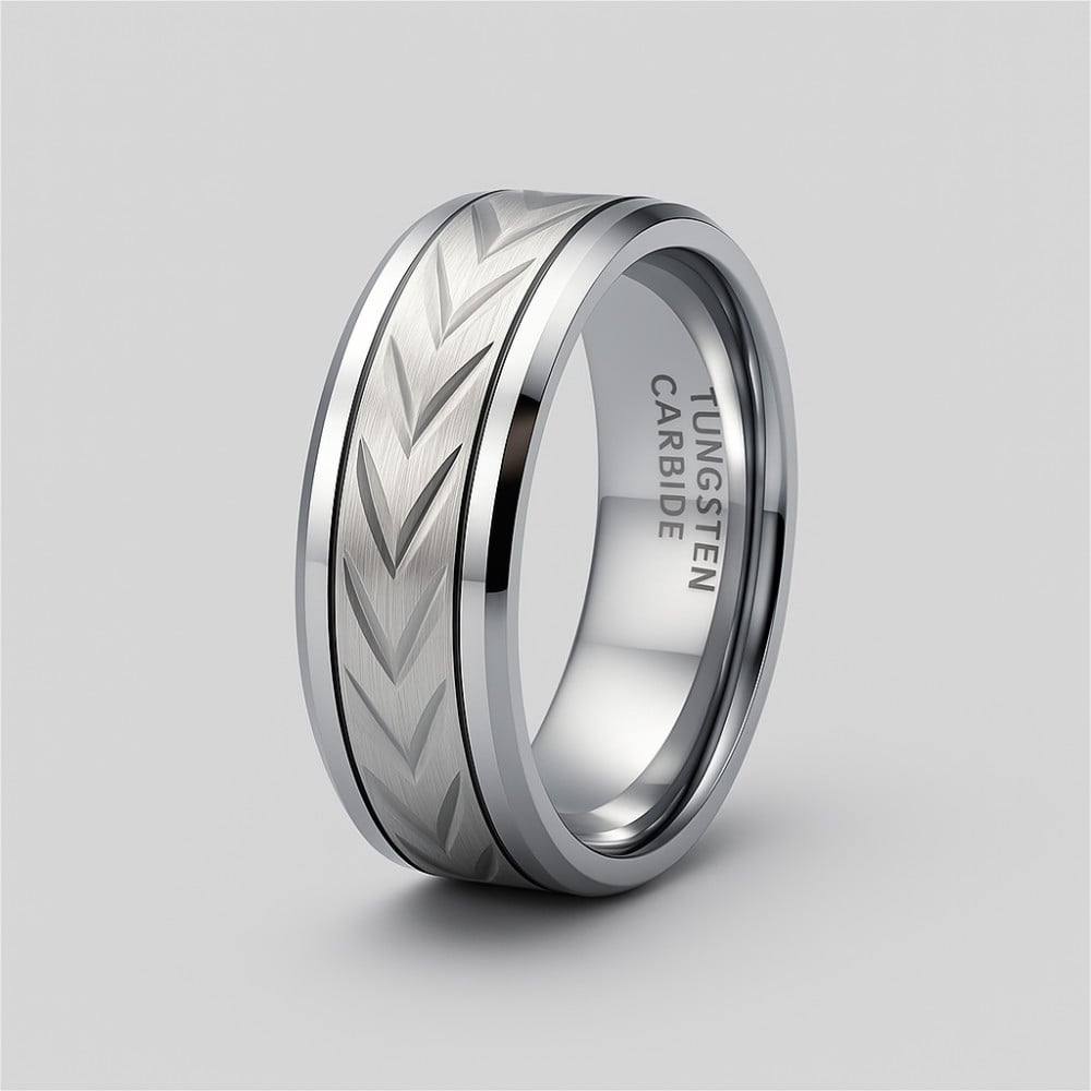 Herrenring Wolframring Groove Tire Cog Design