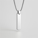 Colgante de collar de pareja de barra de acero personalizado