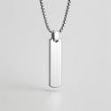 N Pendentif personnalise collier couple barre acier