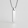 Personalized steel bar couple necklace pendant