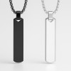Ciondolo personalizzato per collana con coppia di barre in acciaio